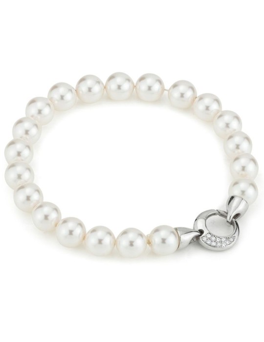 Boccadamo Bracelet - String of Pearls - Closure with Zircons - BBR138M