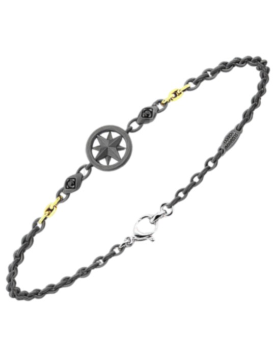 Bracciale Zancan - Titanio Nero - Diamanti Neri 0,07ct - ETB422G