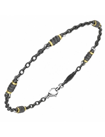 Bracciale Zancan - Titanio - Elementi in Oro Giallo 18 kt - ETB428G