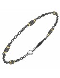 Zancan Bracelet - Titanium - 18 kt Yellow Gold Elements - ETB428G