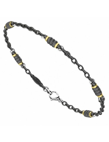 Zancan Bracelet - Titanium - 18 kt Yellow Gold Elements - ETB428G 2