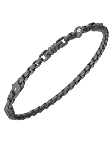 Zancan Bracelet - Black Titanium - Rose Gold Screw - ETB433R