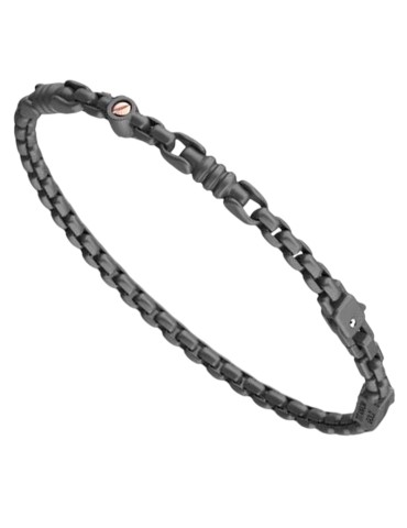 Zancan Bracelet - Black Titanium - Rose Gold Screw - ETB433R 2