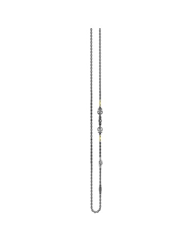 Collana Zancan - Titanio Nero - Ancore - Diamante 0,03ct - ETC290G-50