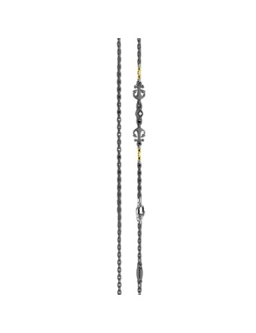 Collana Zancan - Titanio Nero - Ancore - Diamante 0,03ct - ETC290G-50 2