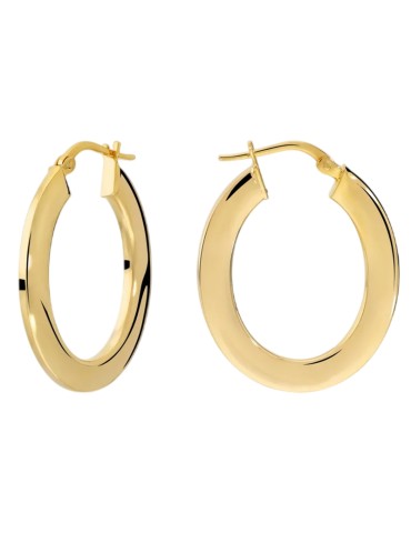 Bronzallure Earrings - Purezza Gold-Plated Oval Hoops - WSBZ02653Y.YG 2