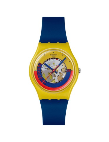 Swatch Watch - Timing is Everything - Blue - 34mm - Yellow - SO28J400