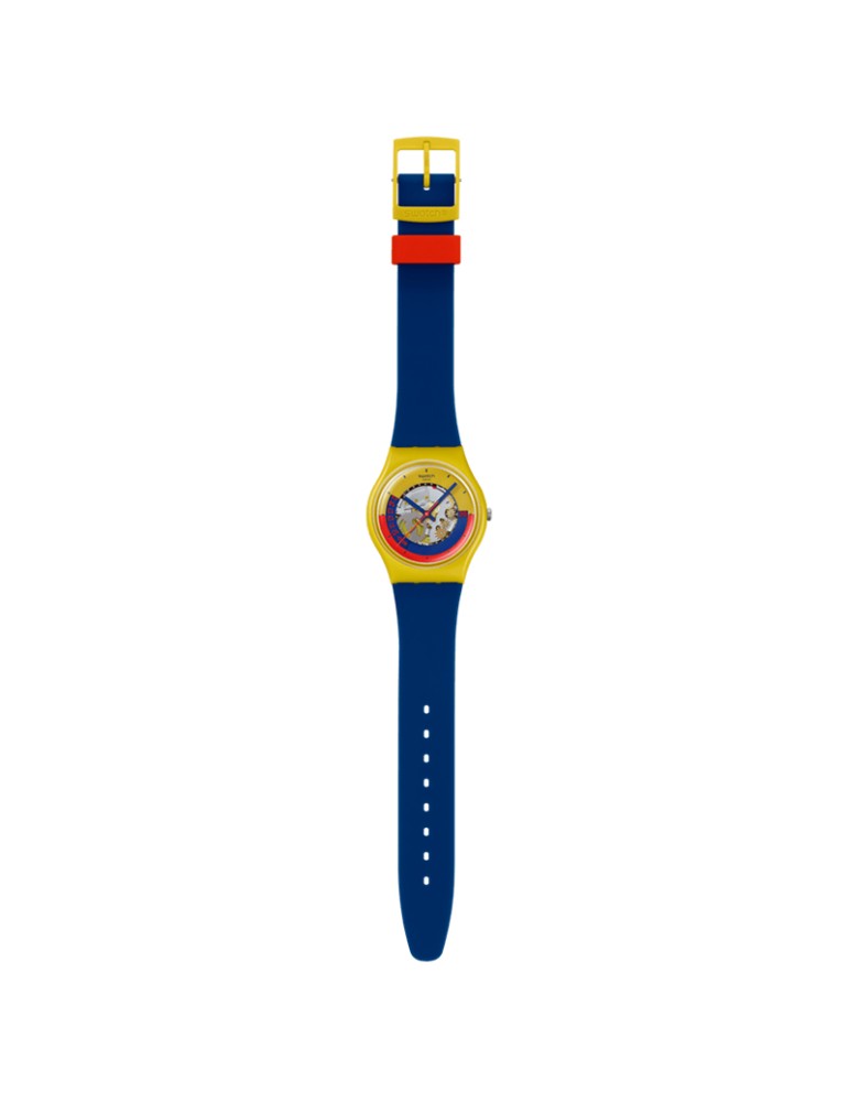 Swatch Watch - Timing is Everything - Blue - 34mm - Yellow - SO28J400