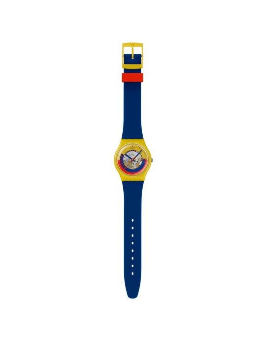 Swatch Watch - Timing is Everything - Blue - 34mm - Yellow - SO28J400
