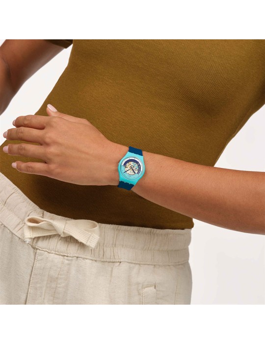 Orologio Swatch - If Not Now, When - Blu - 34mm - Turchese - SO28L400