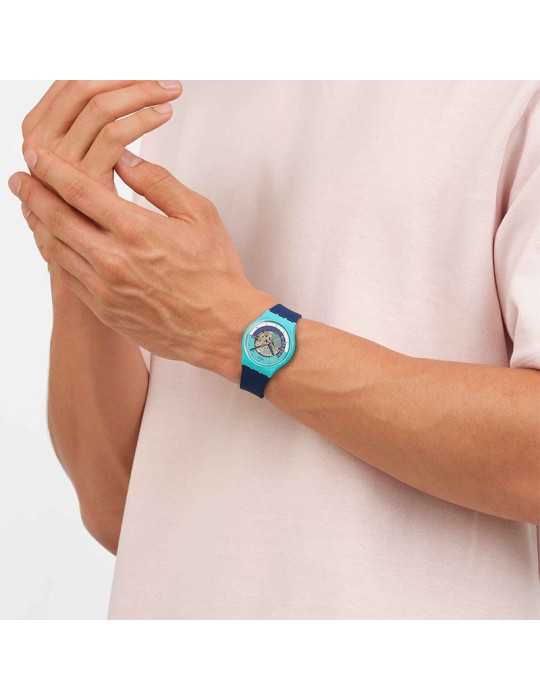Orologio Swatch - If Not Now, When - Blu - 34mm - Turchese - SO28L400
