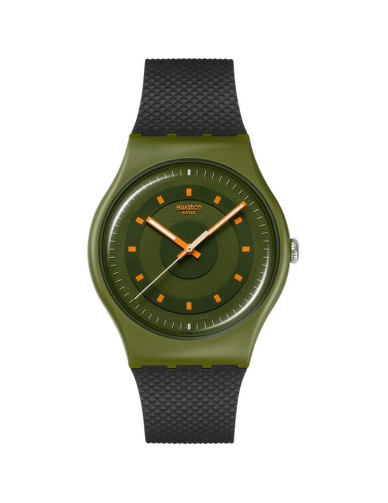 Swatch Watch - Only Time - Black - 41mm - Green - SO29G113
