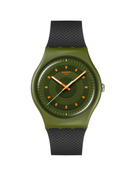 Swatch Watch - Only Time - Black - 41mm - Green - SO29G113