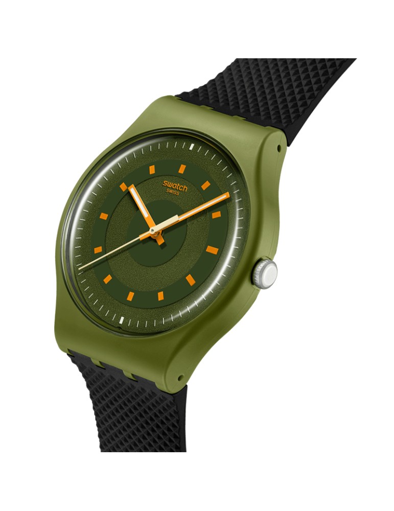 Swatch Watch - Only Time - Black - 41mm - Green - SO29G113