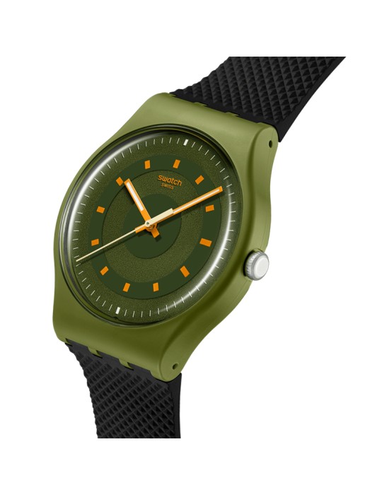 Swatch Watch - Only Time - Black - 41mm - Green - SO29G113