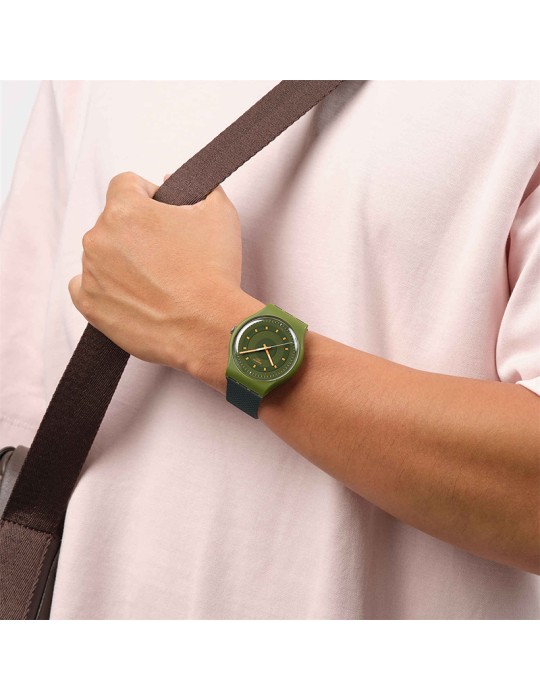 Orologio Swatch - Solo Tempo - Nero - 41mm - Verde - SO29G113