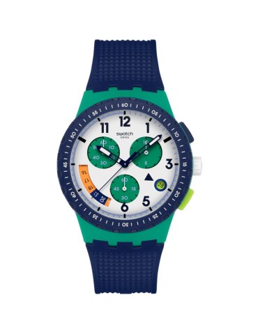 Swatch Watch - Time Flies - Chronograph - Blue - 42mm -White-SUSG412