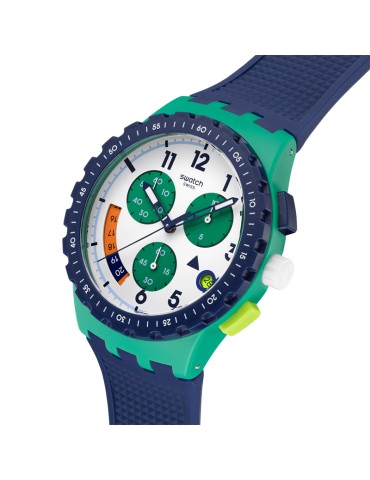 Orologio Swatch - Time Flies - Cronografo - Blu - 42mm -Bianco-SUSG412 2