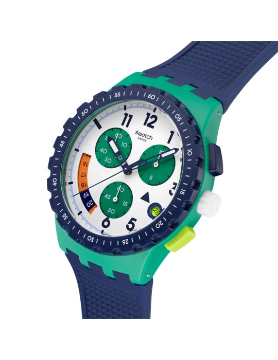 Swatch Watch - Time Flies - Chronograph - Blue - 42mm -White-SUSG412
