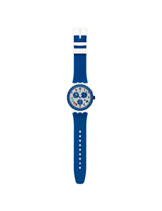 Swatch Watch - It's Time! - Chronograph - Gray - 42mm-Blue-SUSM409