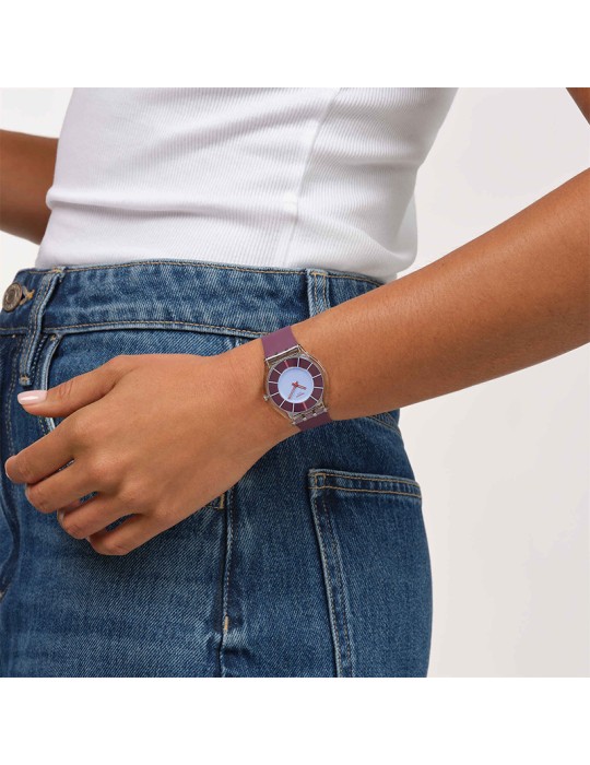 Swatch Watch - Always on Time - Time Only - Red - 34mm - Blue - SS08K122