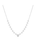 Collana Coscia - in Perle Coltivate d'Acqua Dolce 3,5-4 mm e Diamante Naturale 0,05 - 0