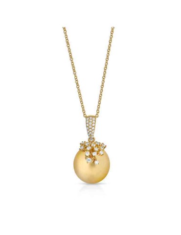 Coscia Necklace - Goldlight in 18K Yellow Gold with 12-13mm South Sea Pearl - 0