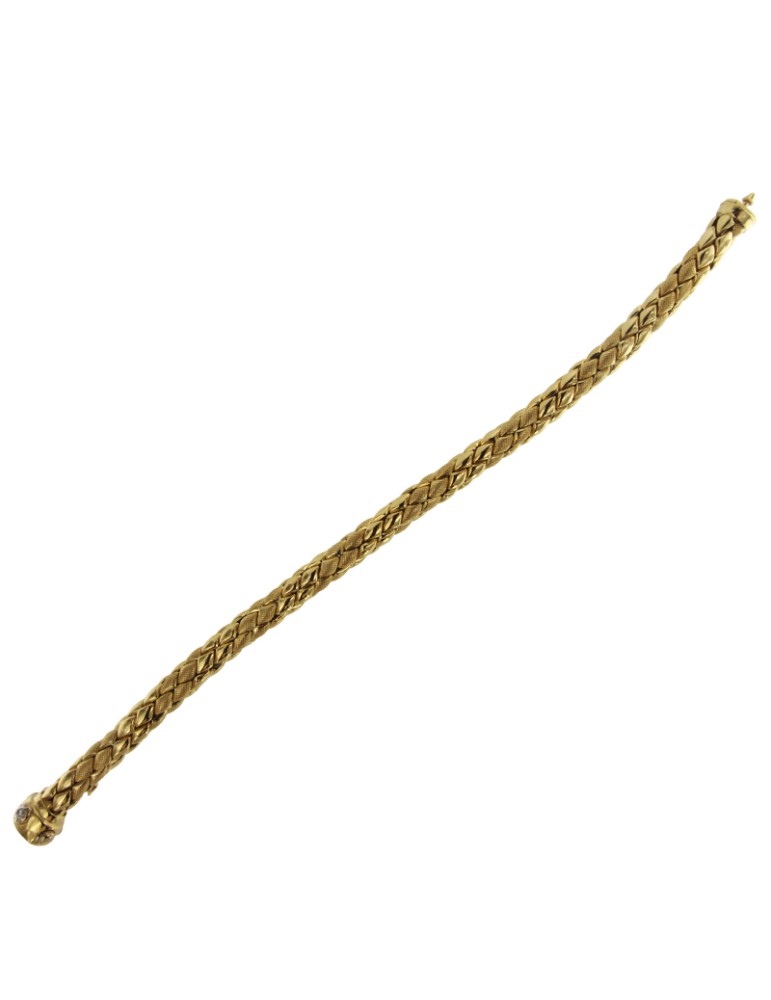 Bracciale Chimento - Stretch in Oro Giallo 18 carati con Diamante 0,03 ct - 20 centimetri - 0
