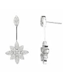Orecchini Chimento - a Fiore in Oro Bianco 18 Carati con Diamanti 1,24 ct - 0