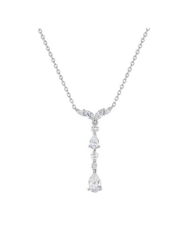 Collana Buonocore - Light Fancy in Oro Bianco 18 carati con Diamanti Naturali 0,89 ct - 0