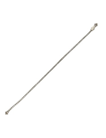 Bracciale Tennis Crieri - Valentine in Oro Bianco 18 Carati con Diamanti Bianchi 2,60 ct - 0 2