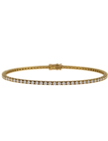 Bracciale Tennis Crieri - Icon in Oro Giallo 18 Carati con Diamanti Bianchi 2,35 ct - 0