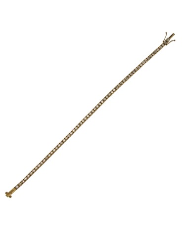 Crieri - Icon Tennis Bracelet in 18K Yellow Gold with 2.35 ct White Diamonds - 0 2