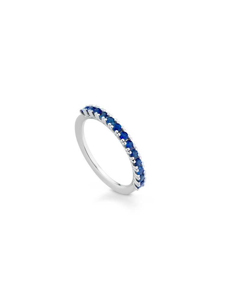 Buonocore Eternity Ring in 18K White Gold with 0.375 ct Blue Sapphires - 0