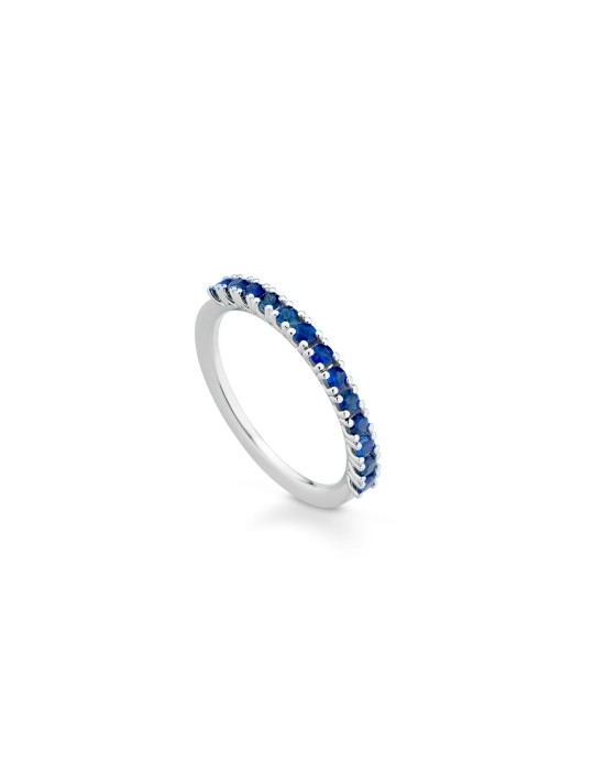 Buonocore Eternity Ring in 18K White Gold with 0.375 ct Blue Sapphires - 0
