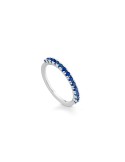Anello Buonocore - Eternity in Oro Bianco 18 carati con Zaffiri Blu 0,375 ct - 0