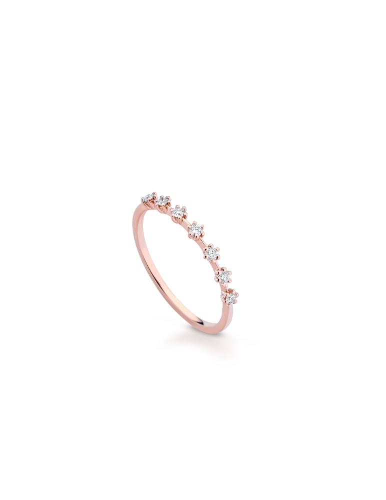 Buonocore Eternity Ring in 18K Rose Gold with 0.14 ct Natural Diamonds - 0