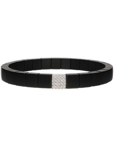 Roberto Demeglio Bracelet - Black Ceramic - Diamonds 0.14 Ct -951N1DB