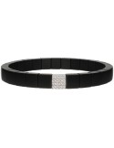 Roberto Demeglio Bracelet - Black Ceramic - Diamonds 0.14 Ct -951N1DB