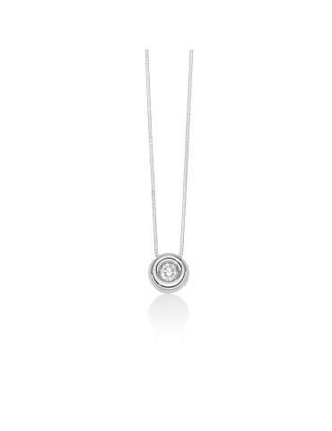 Collana Miluna - in Oro Bianco 18 carati Punto Luce con Diamanti Naturali 10 pt - 0 2
