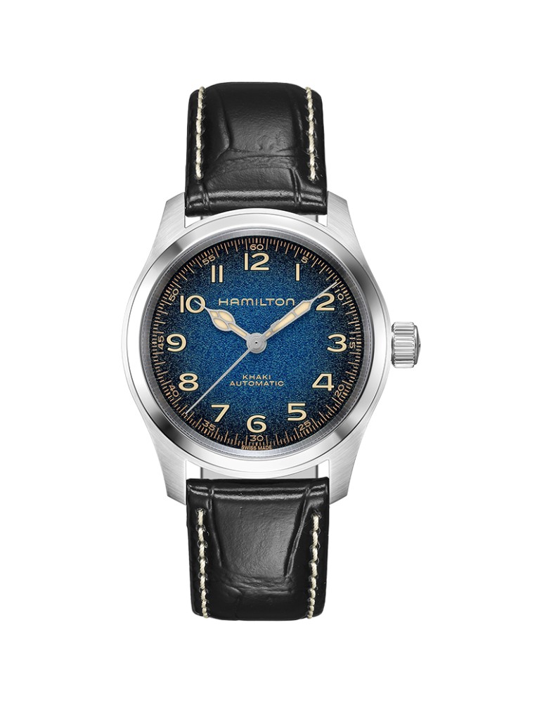 Orologio Hamilton - Khaki Field Murph 38 mm Blu Nero - Cinturino Pelle