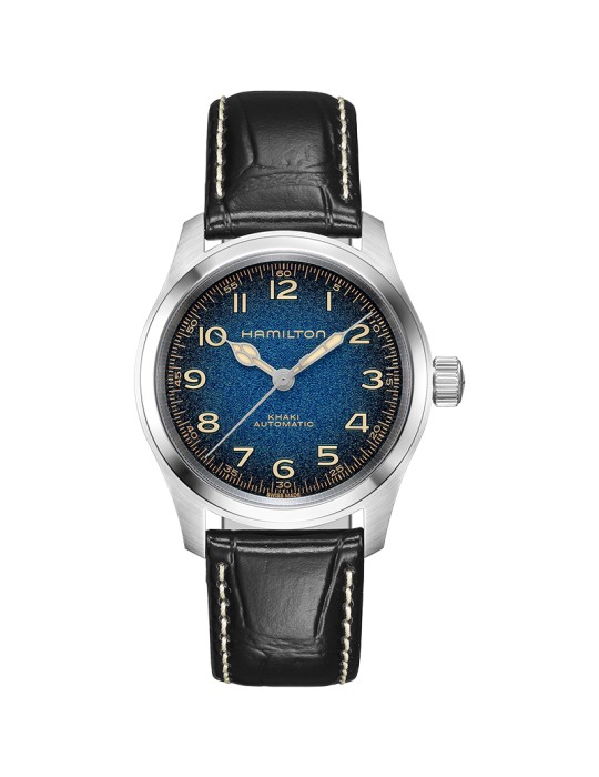 Hamilton Watch - Khaki Field Murph 38mm Blue-Black - Leather Strap