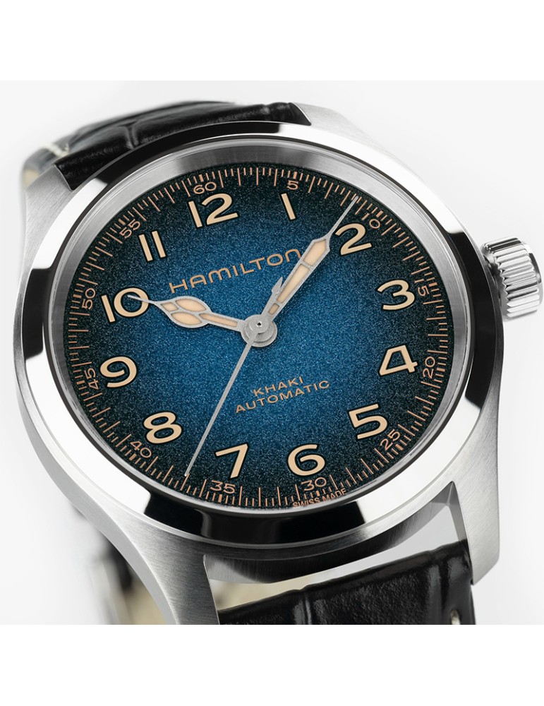 Hamilton Watch - Khaki Field Murph 38mm Blue-Black - Leather Strap