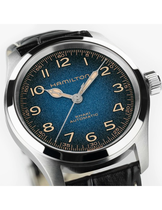 Hamilton Watch - Khaki Field Murph 38mm Blue-Black - Leather Strap
