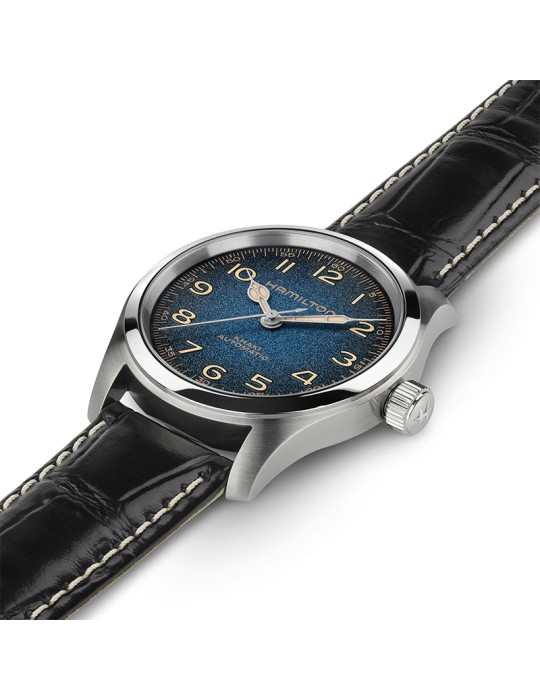 Hamilton Watch - Khaki Field Murph 38mm Blue-Black - Leather Strap