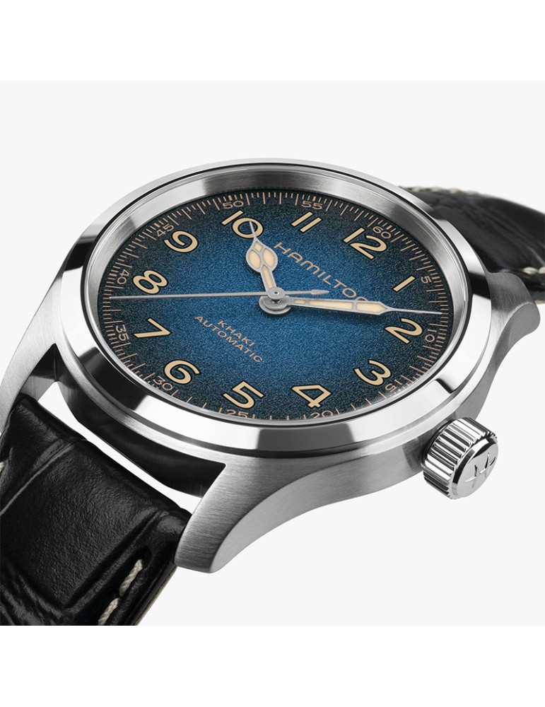 Hamilton Watch - Khaki Field Murph 38mm Blue-Black - Leather Strap
