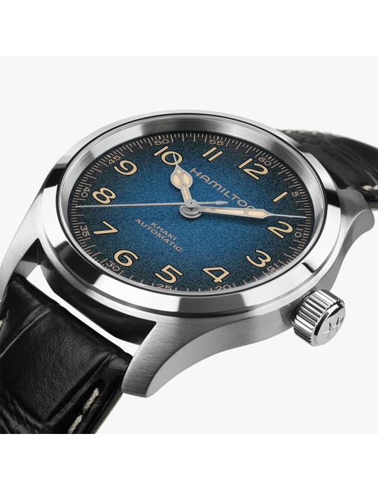Hamilton Watch - Khaki Field Murph 38mm Blue-Black - Leather Strap