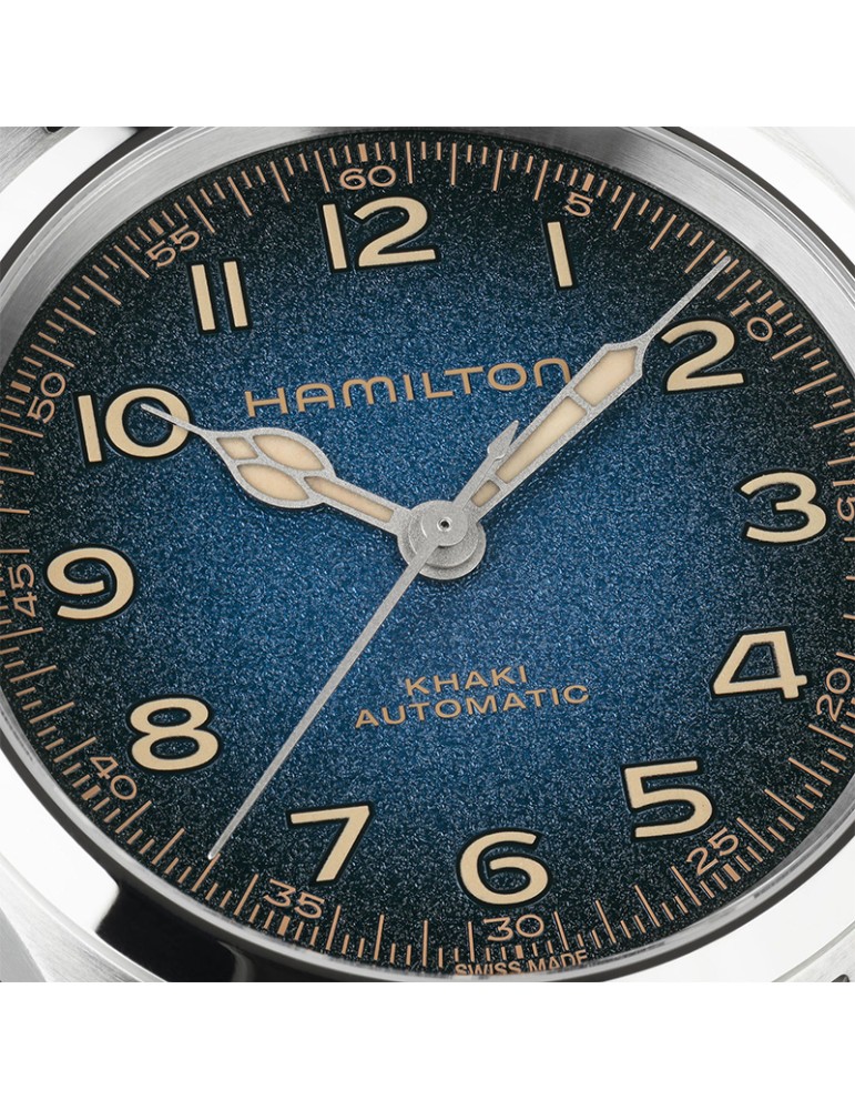Hamilton Watch - Khaki Field Murph 38mm Blue-Black - Leather Strap