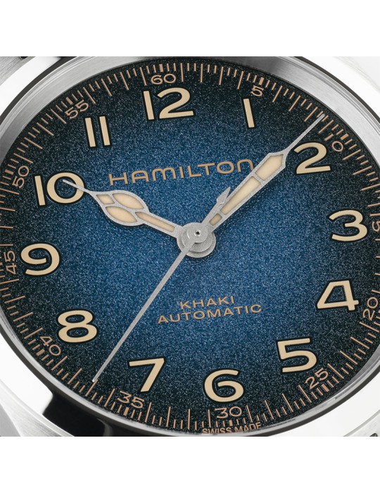 Hamilton Watch - Khaki Field Murph 38mm Blue-Black - Leather Strap