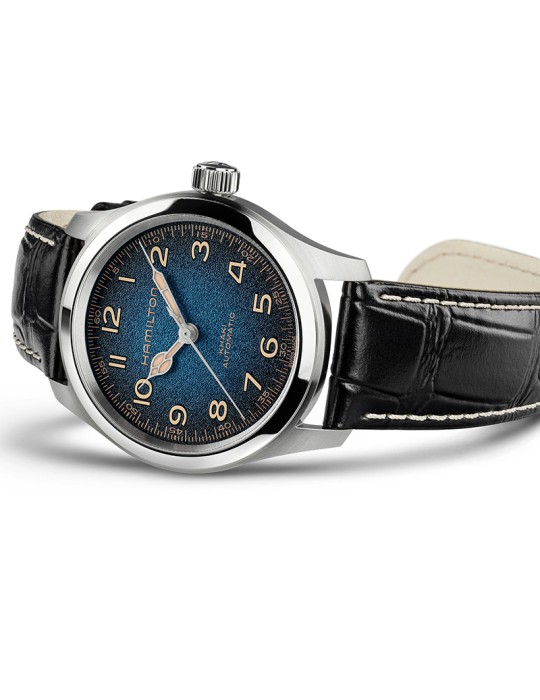 Hamilton Watch - Khaki Field Murph 38mm Blue-Black - Leather Strap